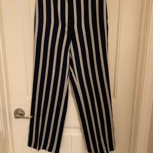 Ann Taylor Strip navy blue pants